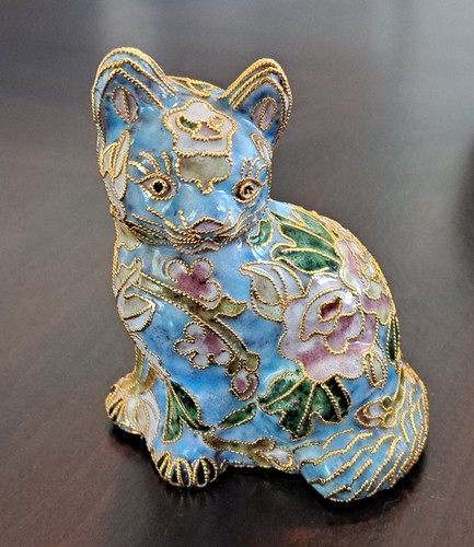 Vintage cloisonne blue - vintage,
