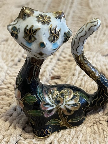 Pamelita cloisonne cat - cloisonne,
